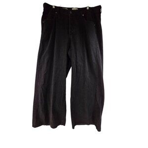 Universal Thread Women's Mid-Rise Super Wide Leg Denim Jeans Black Size 17